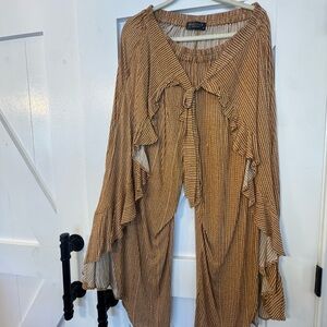 Striped Brown Women's Jumpsuit